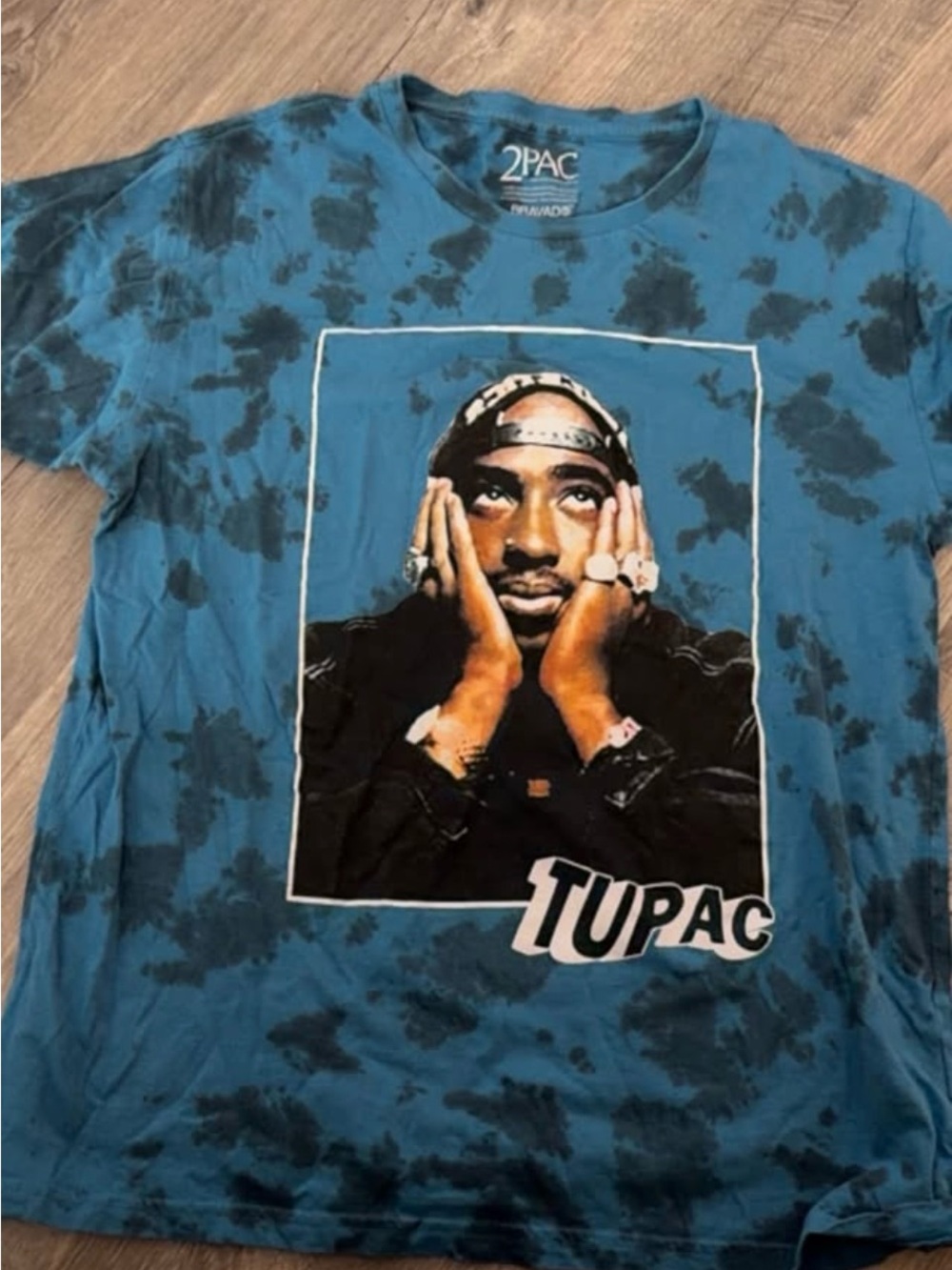 Band Graphic Tie-Dye Short Sleeve Tee - Blue